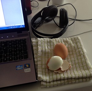 healthy snack idea - boiled eggs